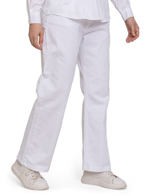 White Wide Gabardine - Khotwh